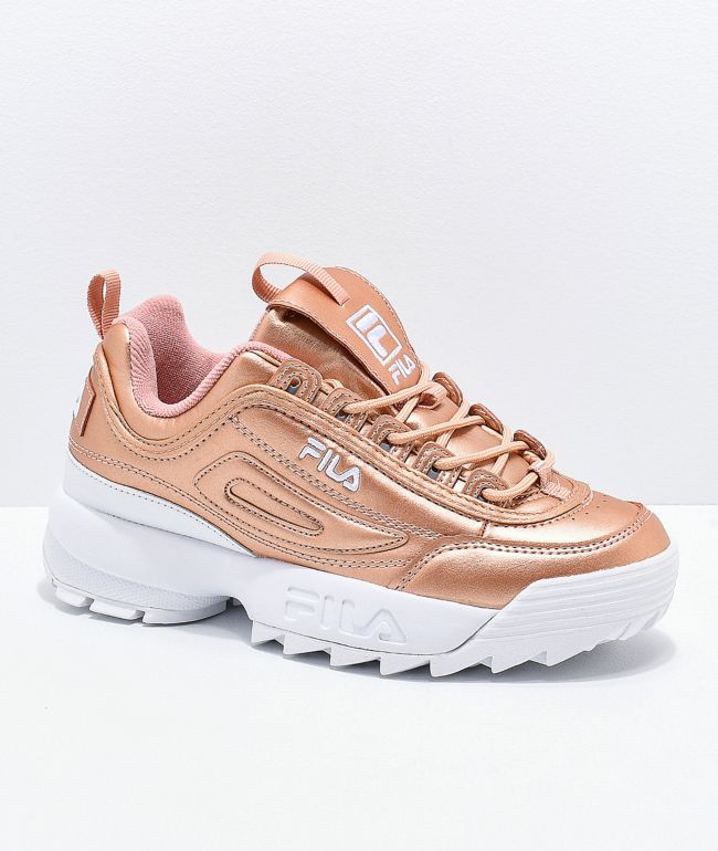 fila trainers rose gold